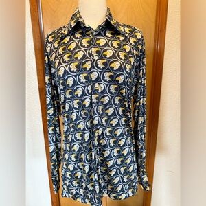 Rags Shirtmakers Men's Vintage Eagle All-Over Patterned Shirt